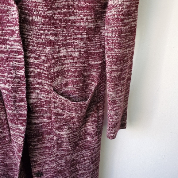 NEW Foreign Exchange Burgundy Longline Cardigan - Picture 2 of 7